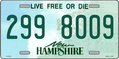 NH license plate 2998009