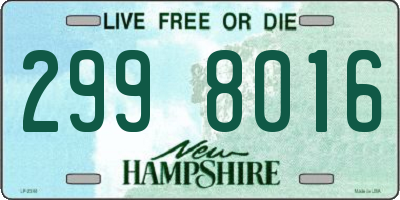 NH license plate 2998016