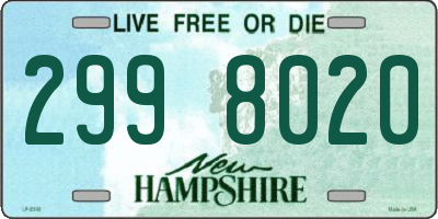 NH license plate 2998020