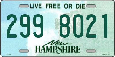 NH license plate 2998021