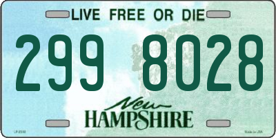 NH license plate 2998028