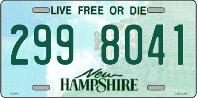 NH license plate 2998041