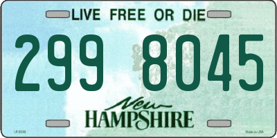 NH license plate 2998045