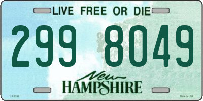 NH license plate 2998049