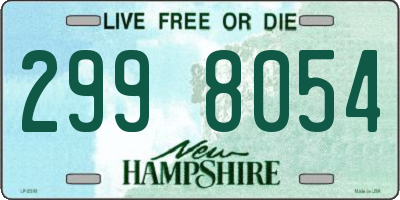 NH license plate 2998054