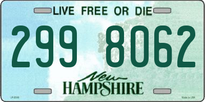NH license plate 2998062