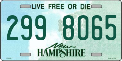 NH license plate 2998065
