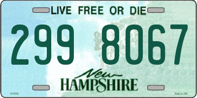 NH license plate 2998067