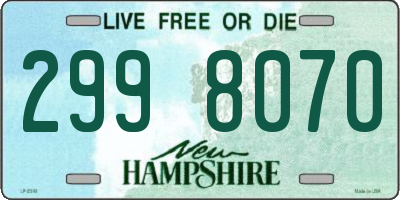 NH license plate 2998070