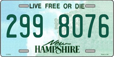 NH license plate 2998076