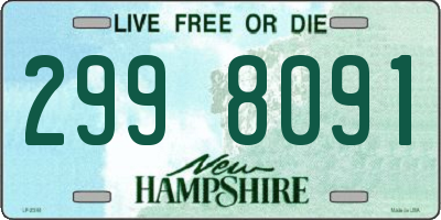 NH license plate 2998091