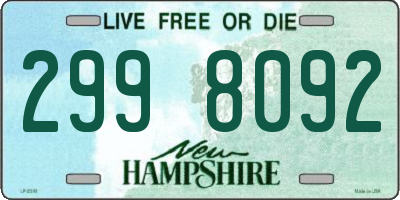 NH license plate 2998092