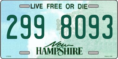 NH license plate 2998093