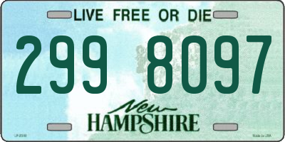 NH license plate 2998097