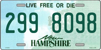 NH license plate 2998098