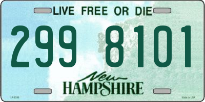 NH license plate 2998101