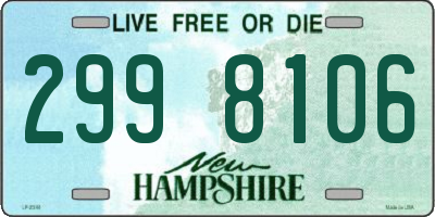 NH license plate 2998106