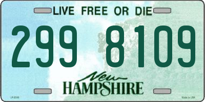 NH license plate 2998109
