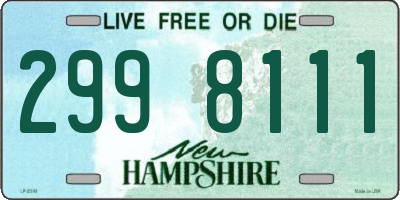 NH license plate 2998111
