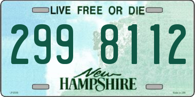 NH license plate 2998112
