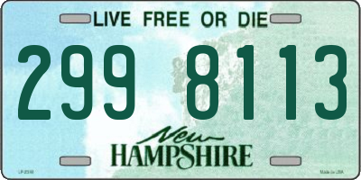 NH license plate 2998113