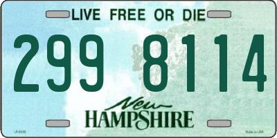 NH license plate 2998114