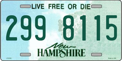 NH license plate 2998115