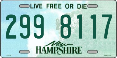 NH license plate 2998117