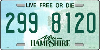 NH license plate 2998120