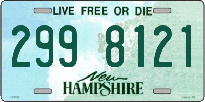 NH license plate 2998121