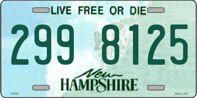 NH license plate 2998125