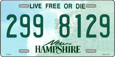 NH license plate 2998129