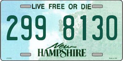 NH license plate 2998130