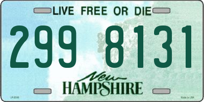 NH license plate 2998131