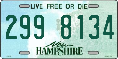 NH license plate 2998134