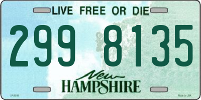 NH license plate 2998135