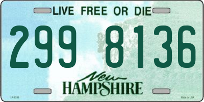 NH license plate 2998136