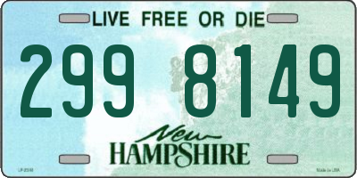 NH license plate 2998149