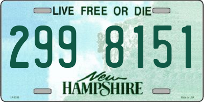 NH license plate 2998151
