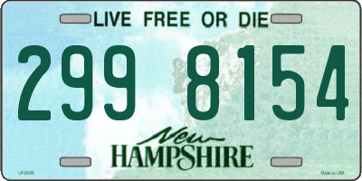 NH license plate 2998154