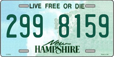 NH license plate 2998159