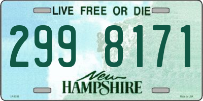 NH license plate 2998171