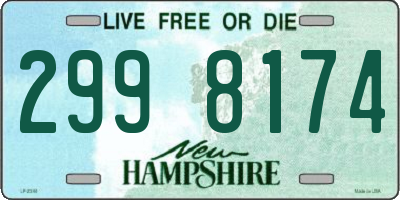 NH license plate 2998174