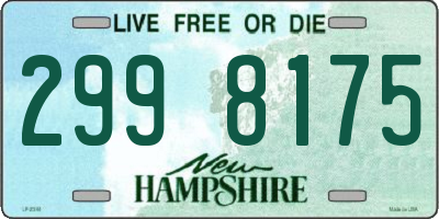 NH license plate 2998175