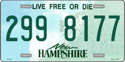 NH license plate 2998177