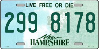 NH license plate 2998178