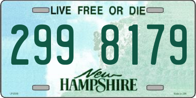 NH license plate 2998179