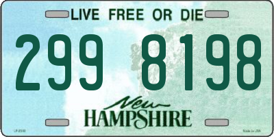 NH license plate 2998198