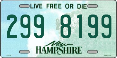 NH license plate 2998199