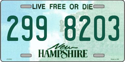 NH license plate 2998203